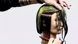 How To Cut A Blunt Bob Haircut [upl. by Elehcor]