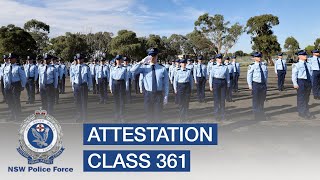 Attestation of Class 361  NSW Police Force [upl. by Jonme530]