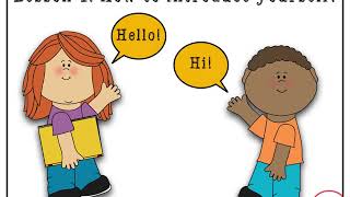 Lesson 1 How to introduce yourself  TEFL for Kids [upl. by Eneluj962]