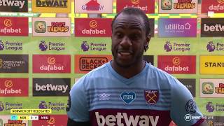 quotHopefully I can add to itquot Michail Antonio on first ever hattrick [upl. by Nnyltiac]