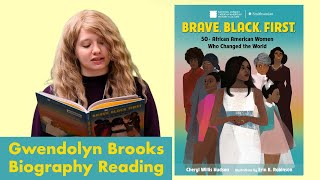 Gwendolyn Brooks Biography Reading from quotBrave Black Firstquot by Cheryl Hudson  Black History Month [upl. by Elsey]