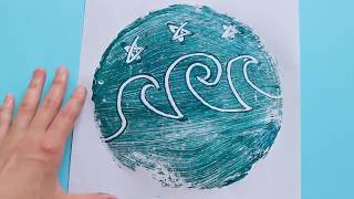 Kids Art  How To Create Monoprints [upl. by Harewood]