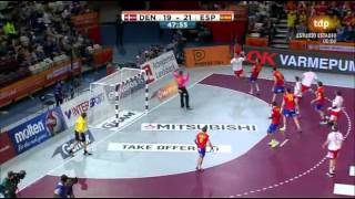 EspañaDinamarca  Mundial Balonmano 2015  Cuartos Final [upl. by Eninnaej804]