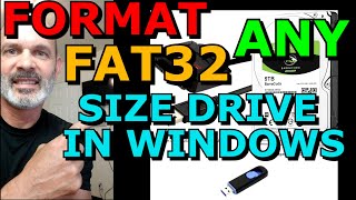 Format ANY size drive FAT32 Fat 32 File System In Windows How To [upl. by Alludba]