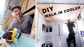 DIY Walk in COOLER BUILD Insulating walls [upl. by Telrats]