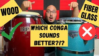 Which Conga Sounds The Best LP Classic Wood Conga VS LP Matador Fiberglass [upl. by Lauer]