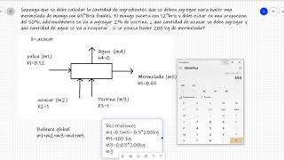 Ejercicios de balance de materia Mermelada [upl. by Marne]