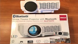 RCA Home Theater 1080p Projector with Bluetooth review 2000 lumens [upl. by Eikciv]