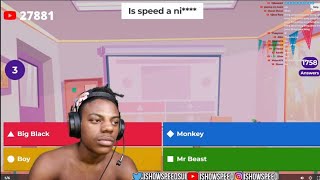 IShowSpeed Plays KAHOOT About Himself And More VERY FUNNY [upl. by Fillbert627]