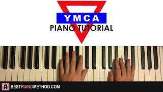 HOW TO PLAY  YMCA Piano Tutorial Lesson [upl. by Thisbe]