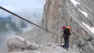 Discovery Dolomites Via Ferrata Punta Penia  Marmolada [upl. by Opiuuk]