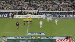 Highlights Real Madrid 31 AC Milan  1232003 [upl. by Ymassej]