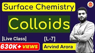 L7 Colloids  Surface Chemistry  JEE NEET  By Arvind Arora [upl. by Hartmunn]