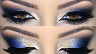 Gold and Cobalt Blue MakeUp Tutorial  Mellissa Samways [upl. by Myrta238]