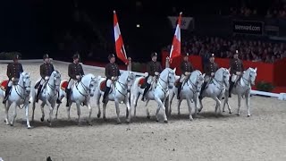 Viennas Spanish Riding School Lipizzaner Horse Performance Wembley London [upl. by Prussian962]