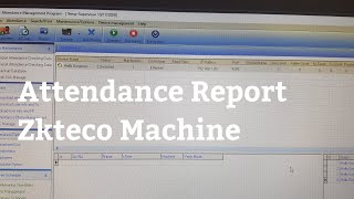 HOW TO PRINT ATTENDANCE REPORTZKTECO MACHINE [upl. by Arelc]