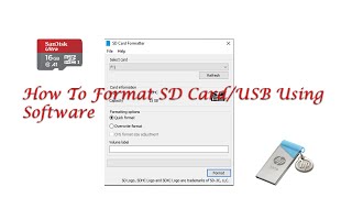 How To Format SD CardUSB Using Software [upl. by Ttezil]