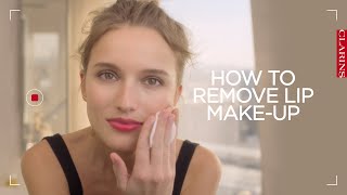 How to remove lip makeup  Clarins [upl. by Aihsemat276]