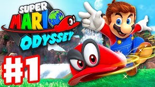 Super Mario Odyssey  Gameplay Walkthrough Part 1  Cap and Cascade Kingdom Nintendo Switch [upl. by Nekal]