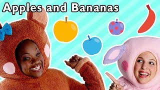 Apples and Bananas  More  SILLY COLORS FRUITS SONGS  Mother Goose Club Phonics Songs [upl. by Drewett]