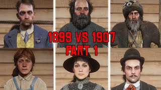 Red Dead Redemption 2 1899 vs 1907 Characters Changes Part 1 [upl. by Ssew]