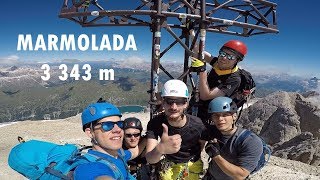 MARMOLADA 3 343 m climb  Via ferrata Punta Penia [upl. by Eeb]