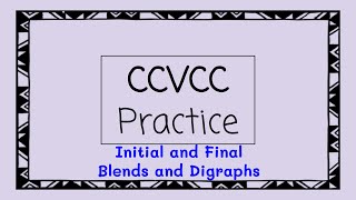 CCVCC Practice  4 Minute Phonics [upl. by Nylatsyrc]