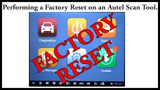 Performing a Factory Reset on an Autel MS906TS [upl. by Falda7]