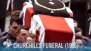 Sir Winston Churchills Funeral A World In Remembrance 1965  British Pathé [upl. by Inaluahek]