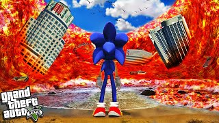 SONIC vs LAVA TSUNAMI In GTA 5 Crazy [upl. by Olathe]