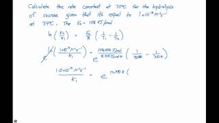 145 The Arrhenius Equation Example Problems [upl. by Aizatsana451]