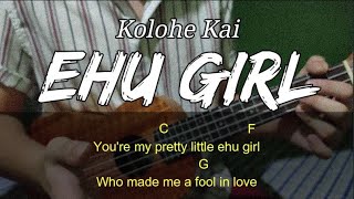 Ehu Girl  Kolohe Kai  Ukulele Tutorial Easy Chords for Beginners [upl. by Bovill]