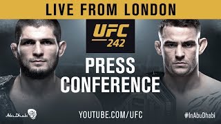 UFC 242 Press Conference Khabib vs Poirier [upl. by Guthry855]