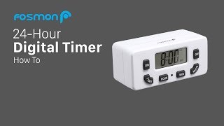 Fosmon Digital Outlet Timer Instructions C10749US [upl. by Jary]