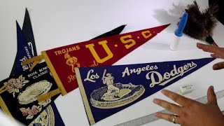 How to clean a vintage felt pennant [upl. by Wes215]