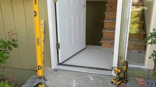 Jeld Wen Front Door Installation  Really crappy products and craftsmanship PART 1 [upl. by Shurlocke712]