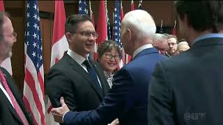 Conservative Leader Pierre Poilievre introduces himself to US President Joe Biden [upl. by Eisenstark]