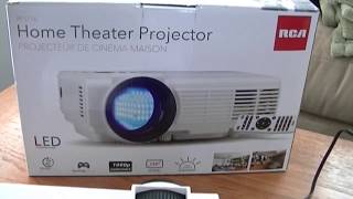 RCA Home Theater Projector RPJ116 Part I  Setup and Handson [upl. by Lesde]