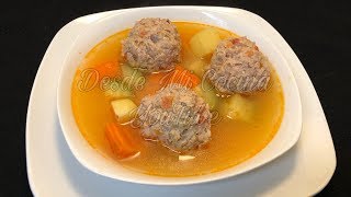 Como hacer ALBONDIGAS EN CALDO Suaves y Jugosas  DESDE MI COCINA by Lizzy [upl. by Eolcin]