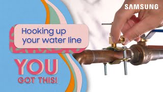 How to install the water line to your Samsung refrigerator  Samsung US [upl. by Babb]