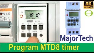 How to program a Majortech Digital Timer MTD8 [upl. by Ridgley491]