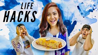 TRYING LIFE HACKS WITH BROTHER amp SISTER PART 16  Rimorav Vlogs [upl. by Feldman]