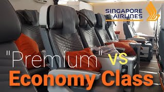 Singapore Airlines Premium Economy vs Economy Class  SQ Airbus A350 [upl. by Amory422]