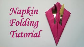 Napkin folding Tutorial  Kako saviti salvete [upl. by Irahcaz]