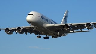 All 9 Airbus A380s landing at Heathrow Airport [upl. by Tewell467]