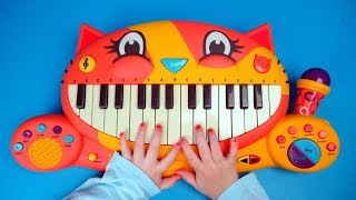 Meowsic Cat Piano from B unboxing and playing  Fun for Kids [upl. by Yrakcaz]