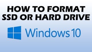 How to Format SSD or Hard Drive in Windows 10 [upl. by Relyhs979]