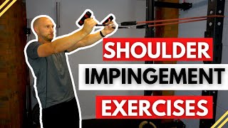 Shoulder Impingement Exercises With Resistance Bands [upl. by Einal]