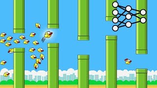 AI Learns to play Flappy Bird [upl. by Ahtanamas531]