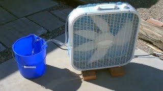 Homemade Evaporative Air Cooler  Simple quotBox Fanquot Conversion  EASY Instructions [upl. by Sirred]